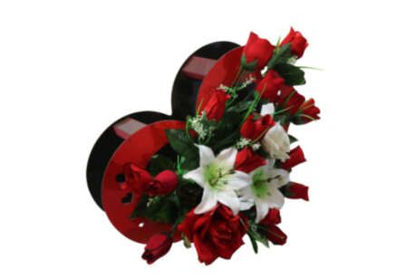 سبد گل رز و لیلیوم سفید - Image 4