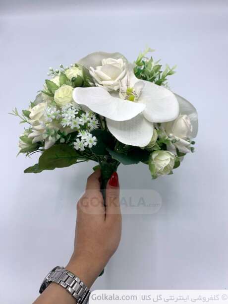 دسته گل عروس رز و ارکیده - Image 2