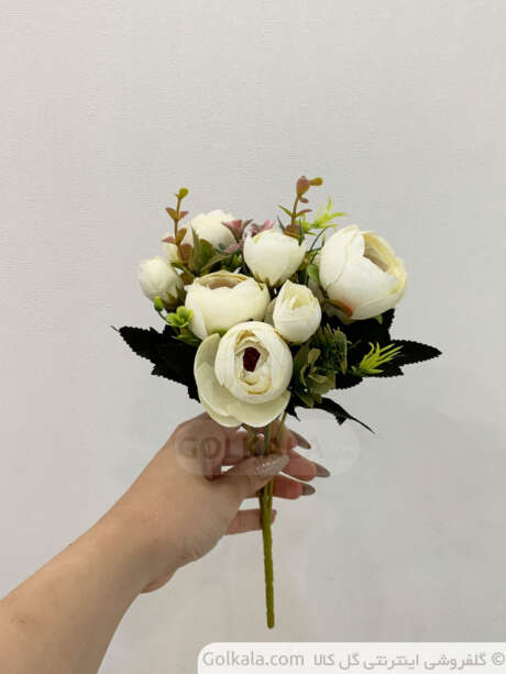 شاخه گل پیونی سفید گل کالا